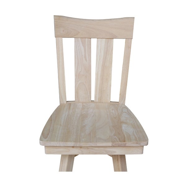 Ava Solid Wood Swivel Stool