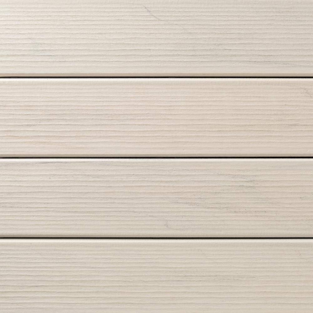 TimberTech Composite Legacy 54 in. x 6 in. x 1 ft. Grooved Whitewash Cedar Composite Sample (Actual: 0.94 in. x 5.36 in. x 1 ft.) SAMP-LC12WC