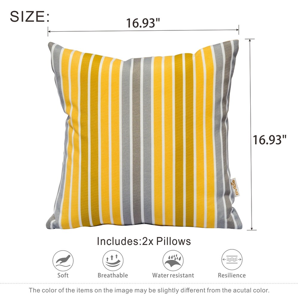 OVIOS Outdoor 17 inch Polyester Home Throw Pillows (Set of 2)