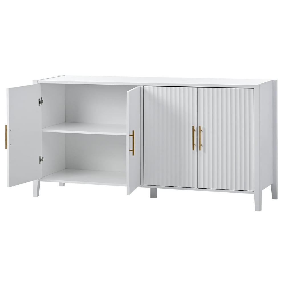 Accent Storage Cabinet Sideboard with Metal Handles