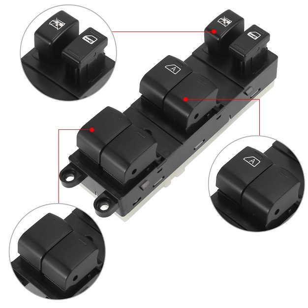 Unique Bargains Power Window Master Switch For Nissan Sentra 2007 2012 For Nissan Pathfinder 2005 2008 25401zp40b 25401 9w100 Black 1 Pc