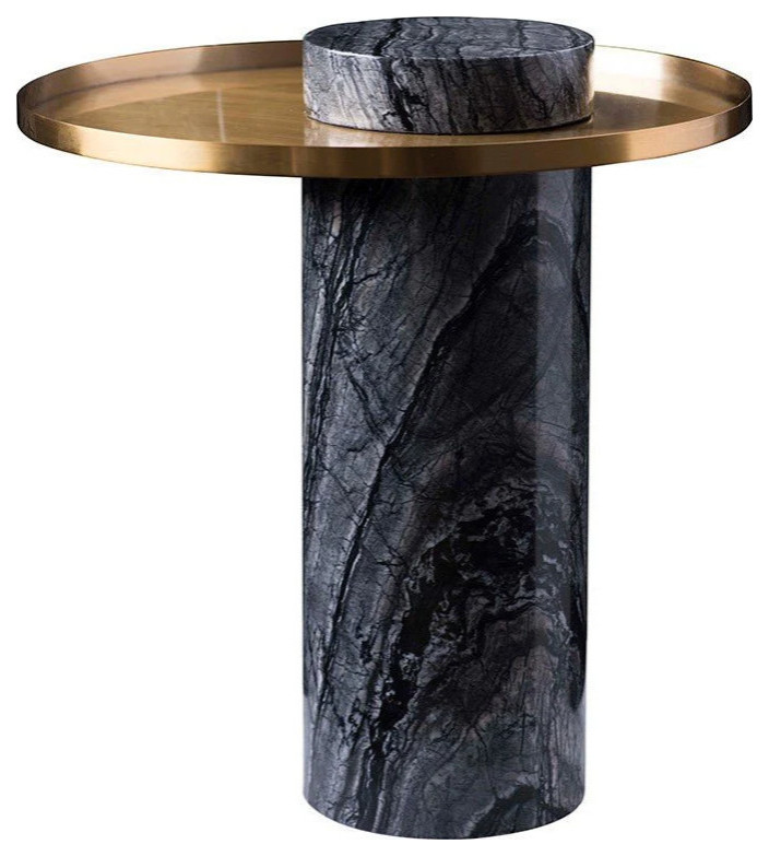 Chase Gold Side Table   Contemporary   Side Tables And End Tables   by V.S.D Furniture  Houzz