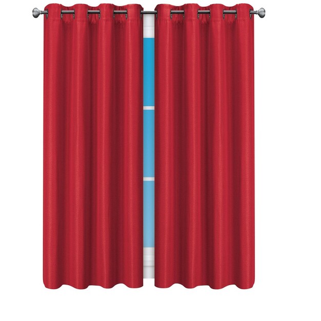 Collections Etc Textured Grommet Top Blackout Curtain Panel