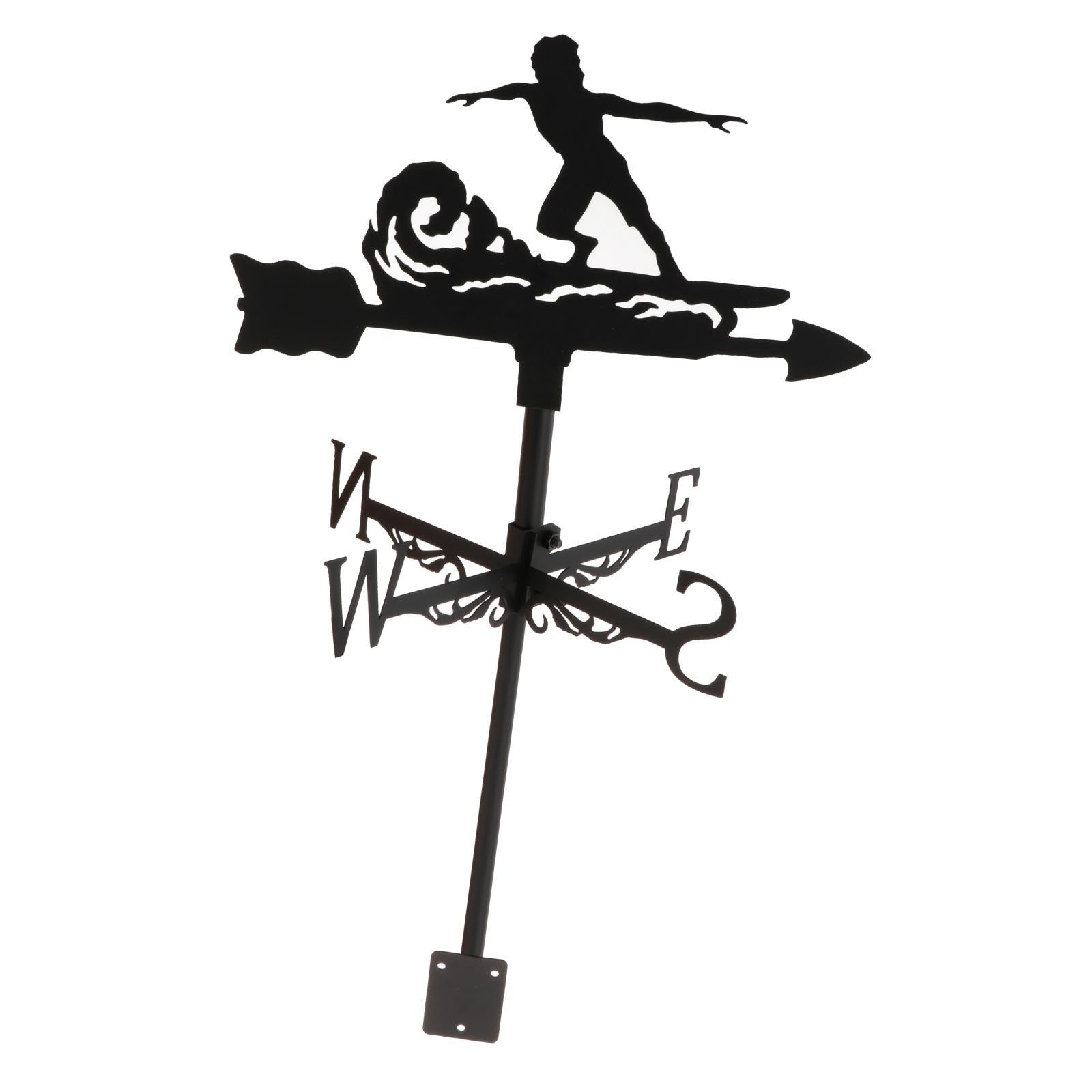 Roof Mount Weather Vane Wind Direction Indicator Outdoor Decoration Surf