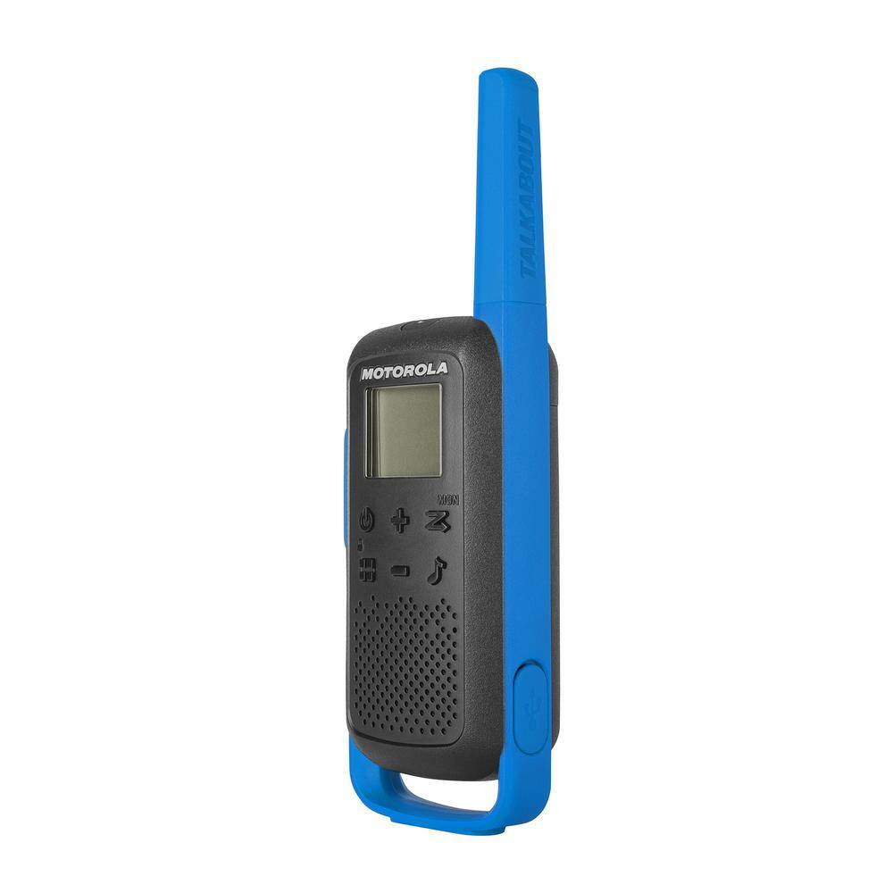 MOTOROLA SOLUTIONS Talkabout T270TP Rechargeable 2-Way Radio in Black with Blue (3-Pack) T270TP