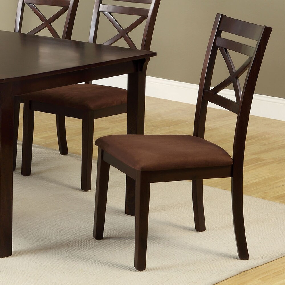 Wivo Contemporary Brown Solid Wood 7 Piece Dining Set by Furniture of America