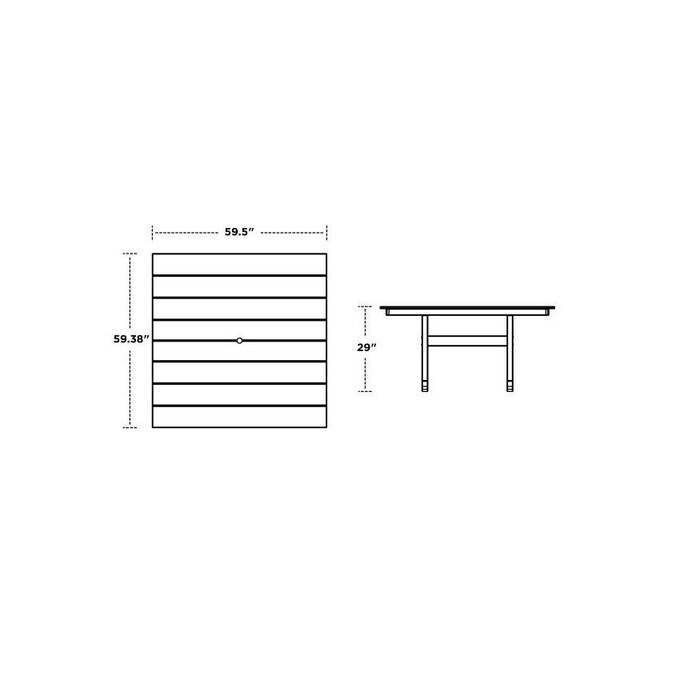 POLYWOOD La Casa Cafe 9 Piece Farmhouse Trestle Dining Set