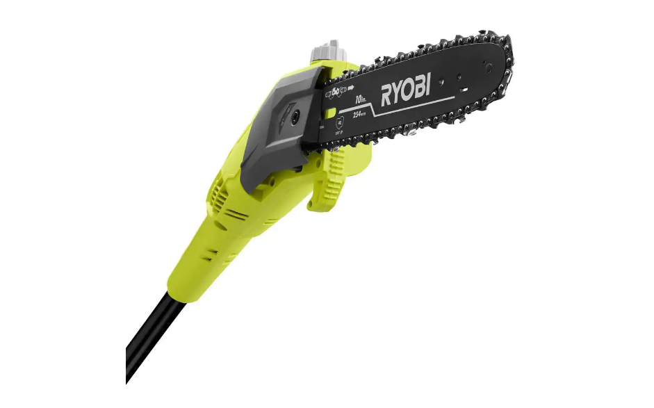 RYOBI RY40480VNM-PS 40V 110 MPH 525 CFM Jet Fan Leaf Blower and 10 in. Pole Saw with 4.0 Ah Battery and Charger