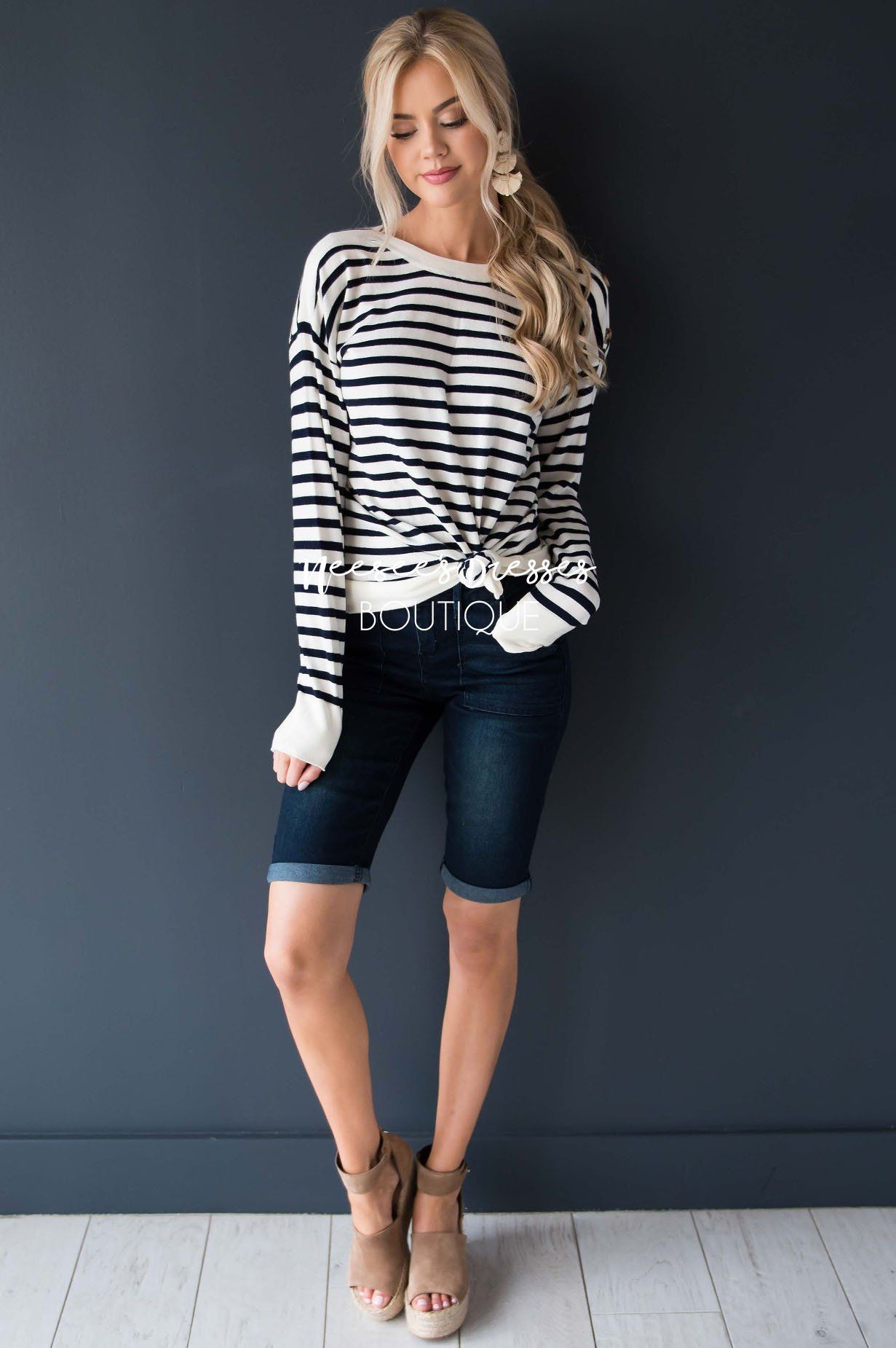 Let's Sail Away Striped Sweater