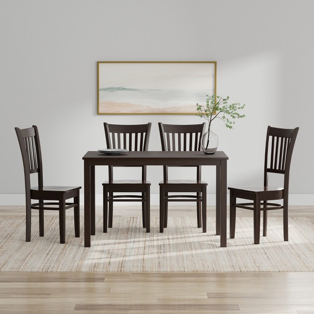 Wood Dining Table Spindle Back Dining Chairs Dining Set 3 piece Or 5 piece Set