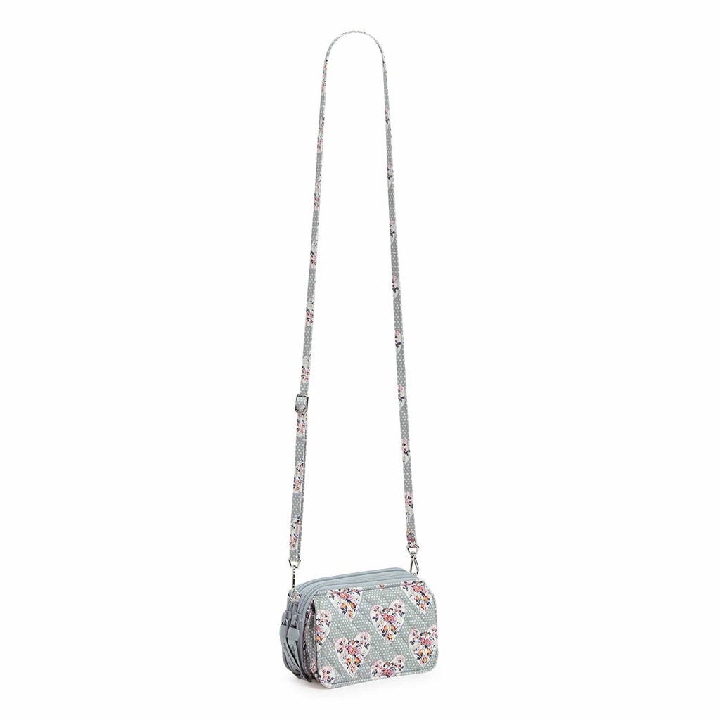 Vera Bradley  Rfid All In One Crossbody Bag In Mon Amour Gray