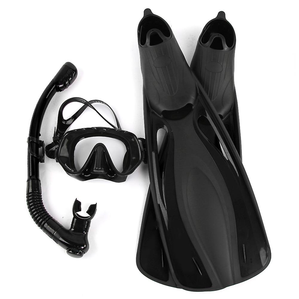 WHALE Swimming Snorkeling Fin Foot Flippers Diving Mask Snorkel Fins Scuba Equipment Set (ML)