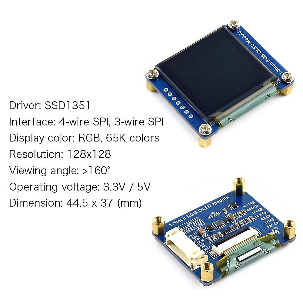 Born Pretty 5pcs 1.5inch Rgb Oled Display Module Ssd1351 128x128 Iic Coloful Lcd Screen For Arduino Raspberry Pi Stm32 3.3v-5v 16-bit