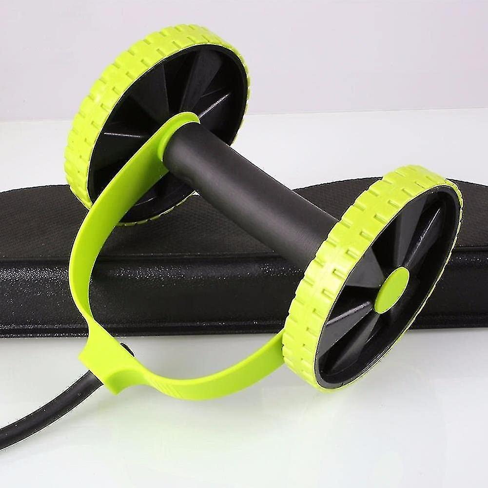 Fitness Pull Rope Abdominal Double Roller Roller Pull Trainer Slimming Exercises Core