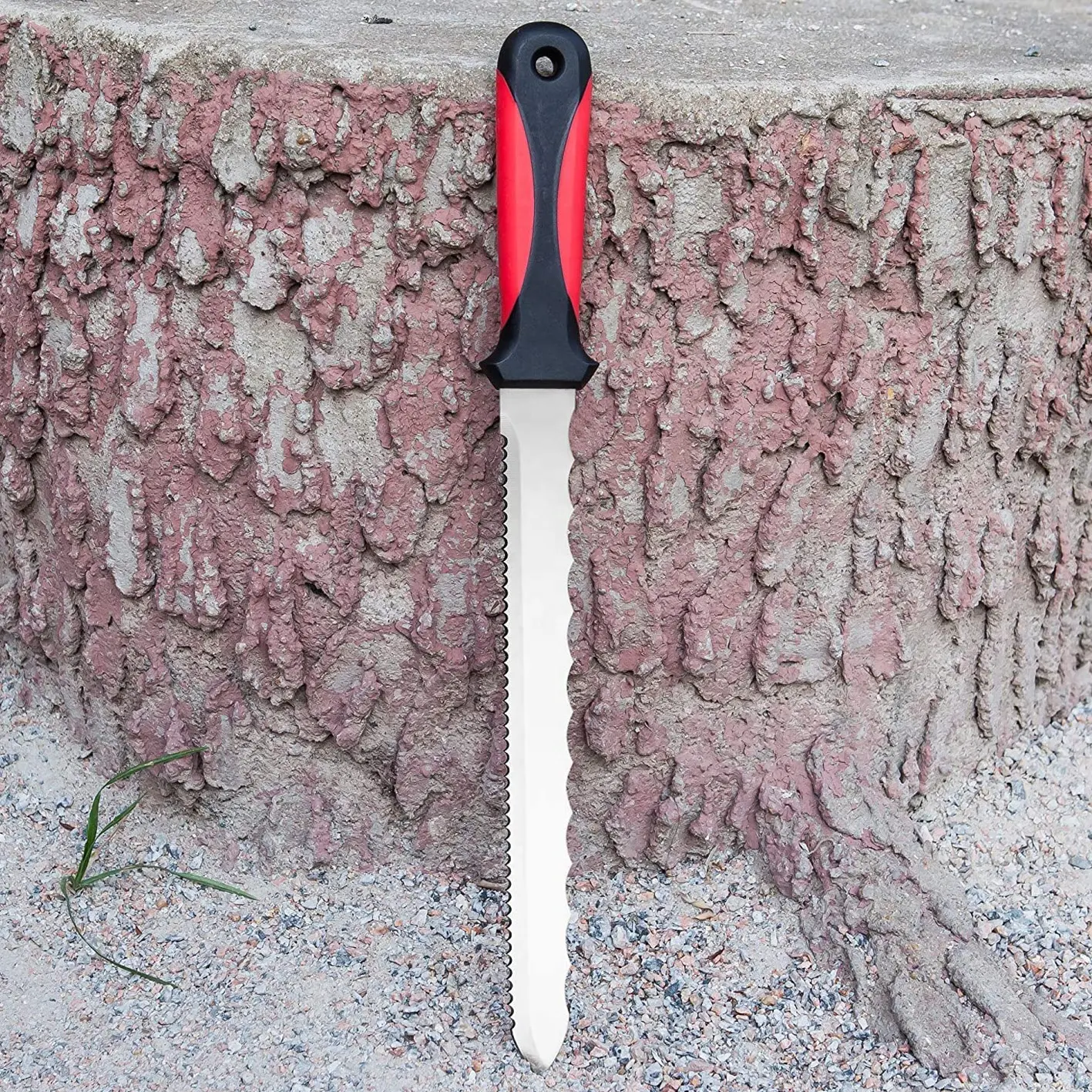 Double Side Utility Sod Cutter Lawn Repair Tool Stainless Steel Garden Knife with Red Handle