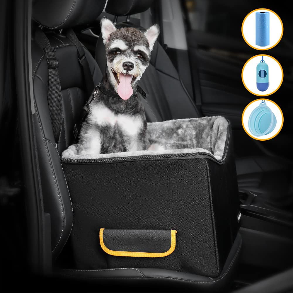 Lookout Pet Car Booster Seat For Small Dogs， Bucket Booster Pet Seat， Elevated Dog Booster Car Seat， Lookout Dog Car Seat For Small Dogs Up To 25Lbs