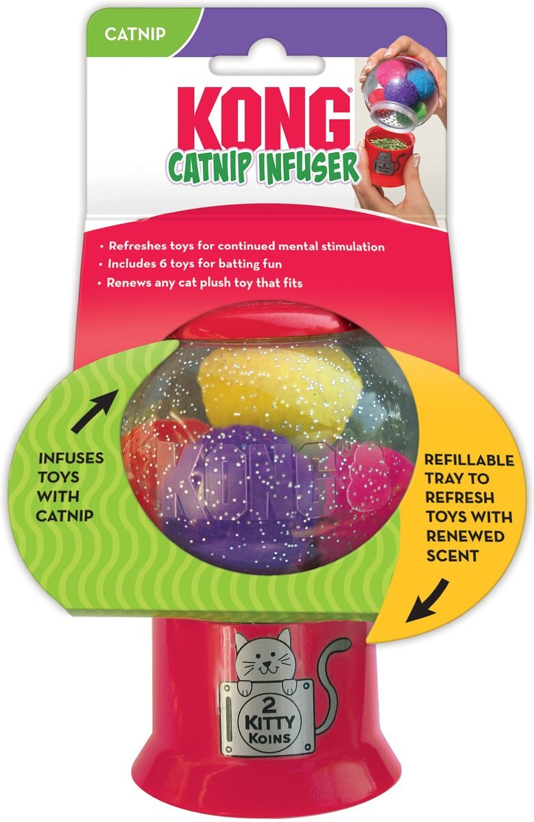 KONG Catnip Infuser Plush Cat Toy with Catnip