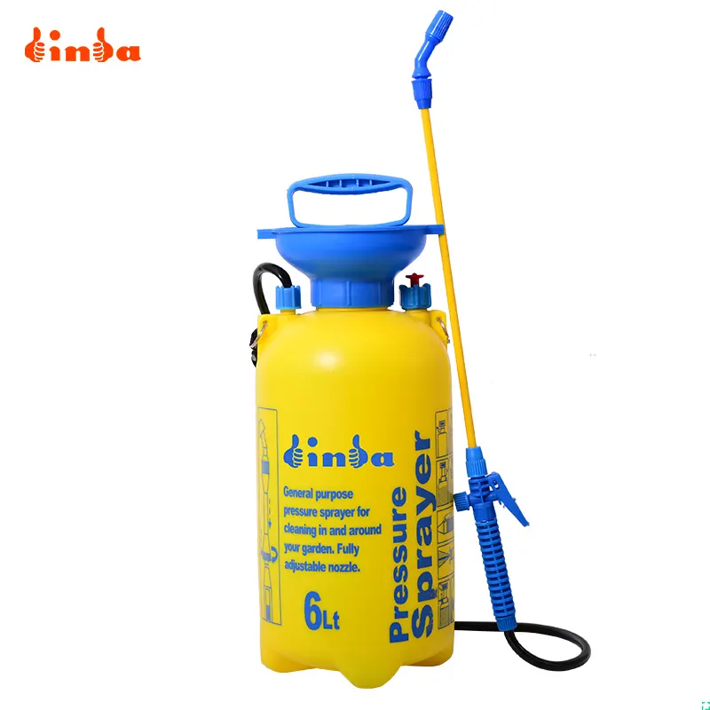 Binda 6L Portable Hand Pump Garden Fiberglass Lance Pressure Sprayer