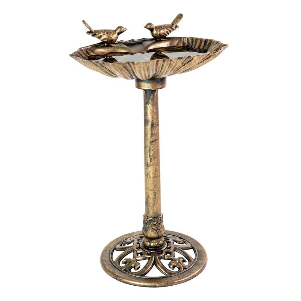 Patio Premier Bronze Resin Sitting Pair Birdbath 341005