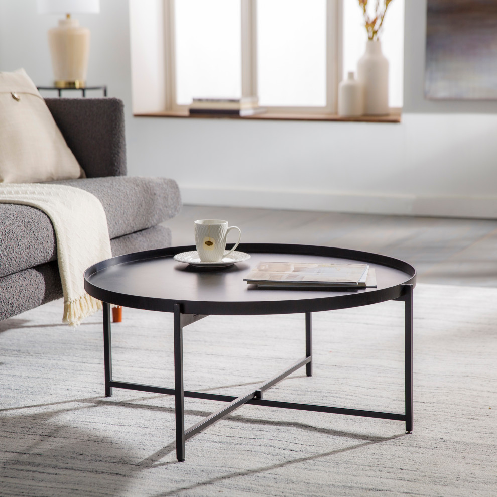 Surya Aracruz 14 quotH x 32 quotW x 32 quotD Coffee Table   Industrial   Coffee Tables   by Surya  Houzz