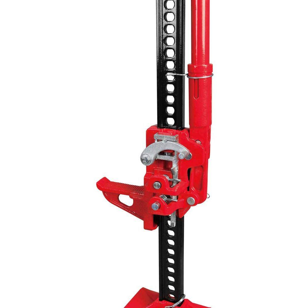 Big Red 3-Ton (6000 lbs.) Capacity 33 in. Ratcheting Off Road Utility Farm Jack Red and Black TRA7224B