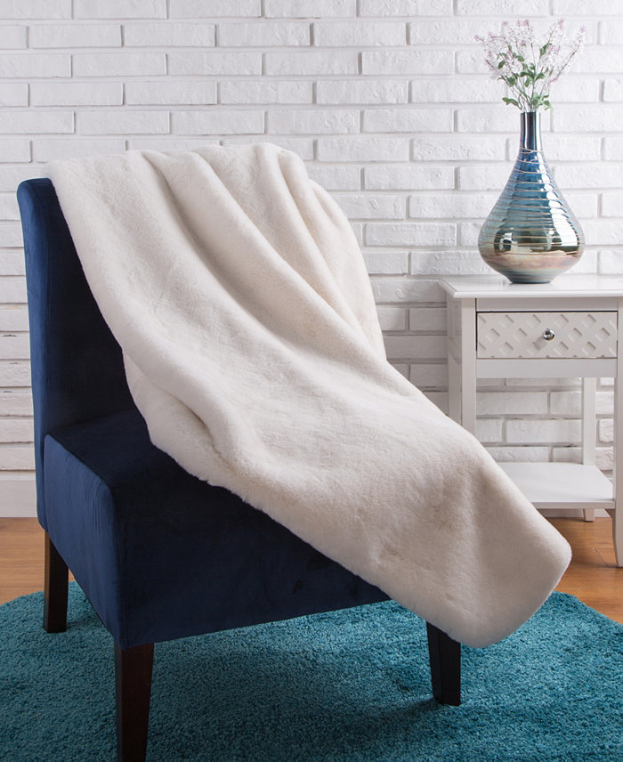 Glitzhome Faux Fur Throw， 50