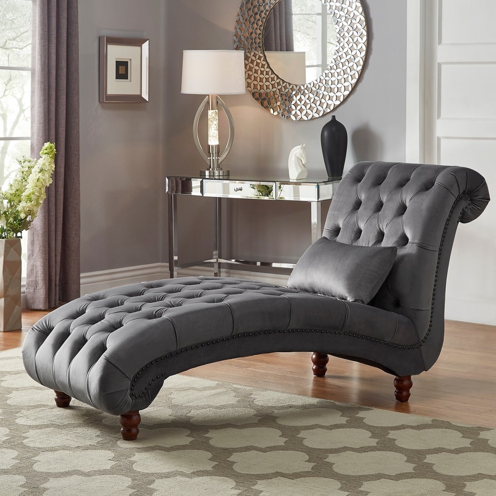 Knightsbridge Tufted Oversized Chaise Lounge by iNSPIRE Q Artisan