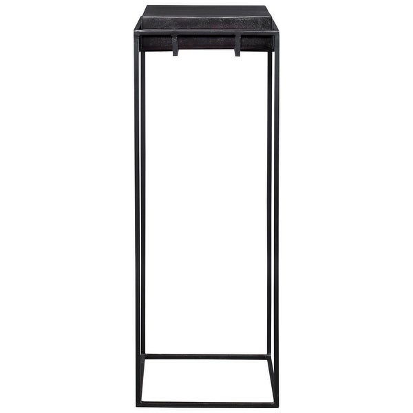 Uttermost Telone Black Pedestal Table