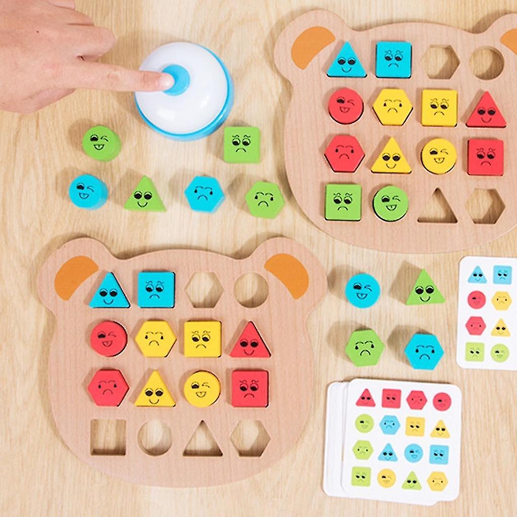 Geometric Puzzle Board Color Matching Toy Puzzle Box Kindergarten Activity Toy