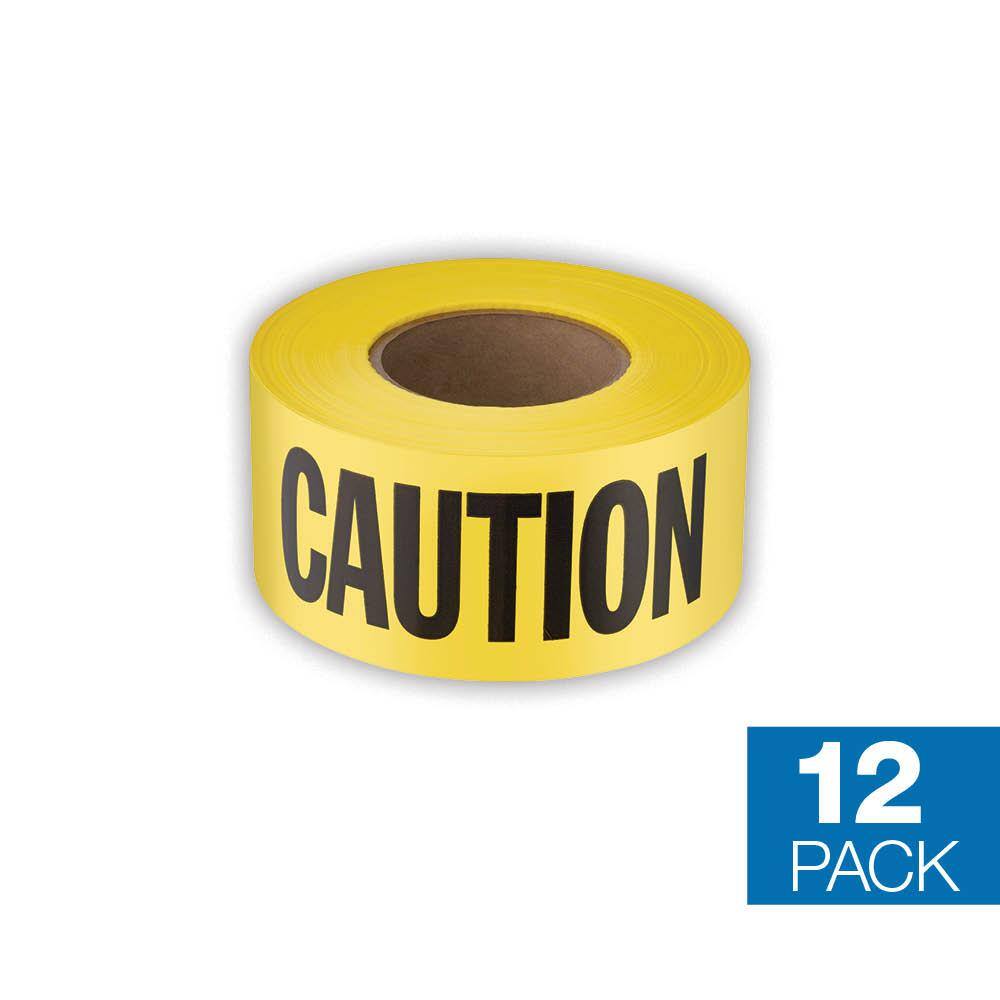 Empire 3 in. x 1000 ft. CautionCuidado Standard Barricade Tape (12-Pack) 77-100212X