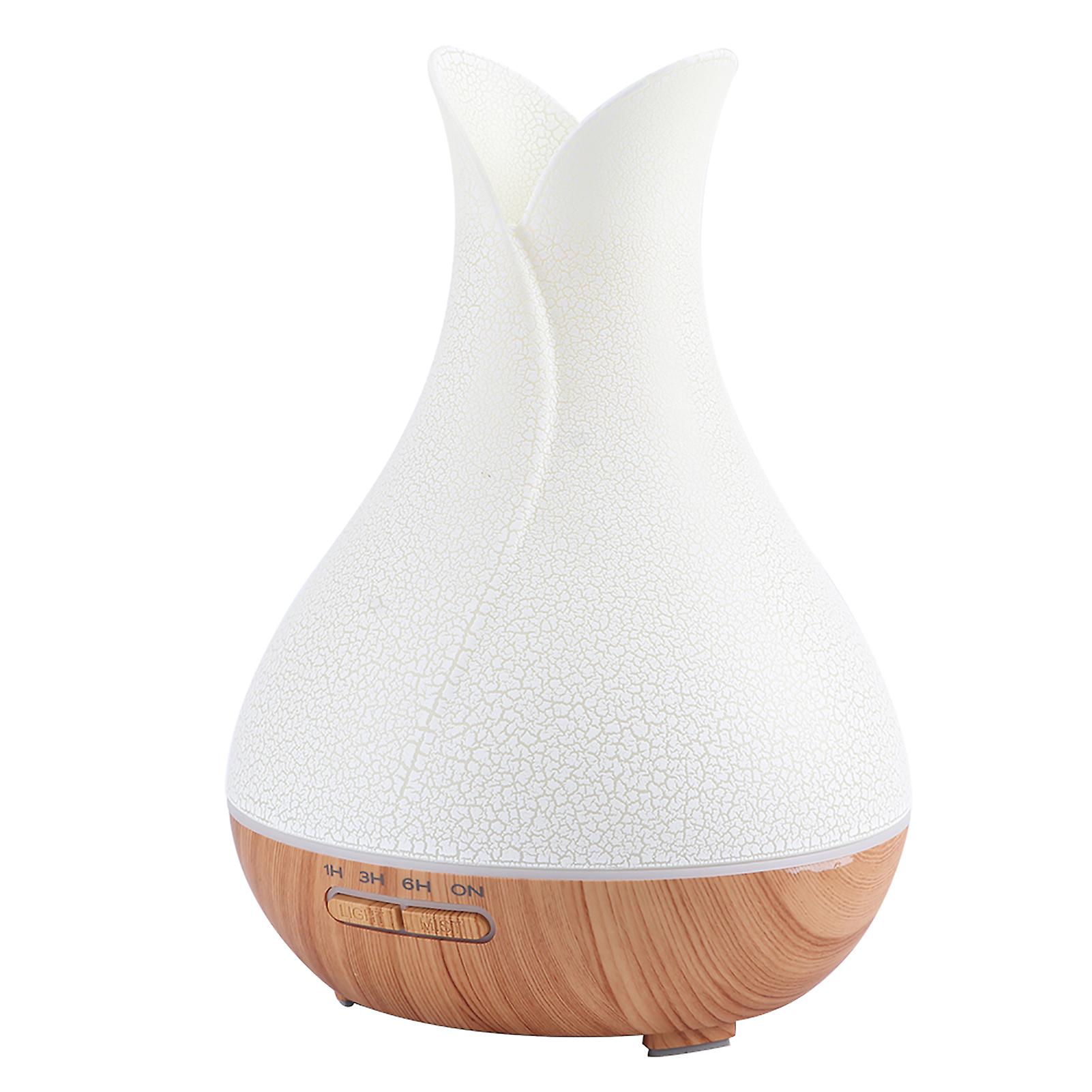 400ml Wood Grain Air Humidifier Aroma Essential Oil Diffuser with 7 Color Changing Lights for Office Home 100‑240V