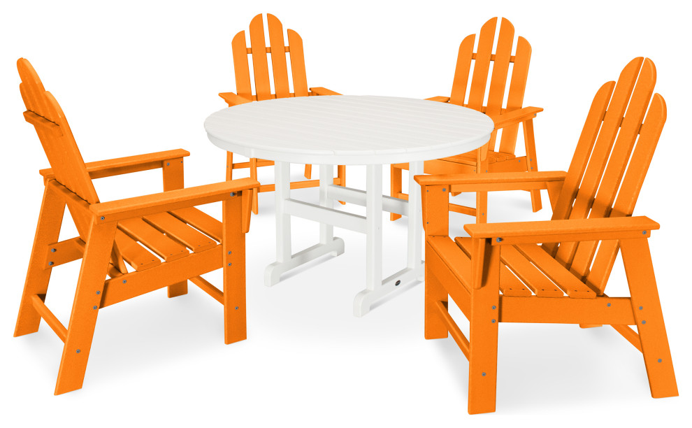 POLYWOOD Long Island 5 Piece Dining Set   Contemporary   Outdoor Dining Sets   by POLYWOOD  Houzz