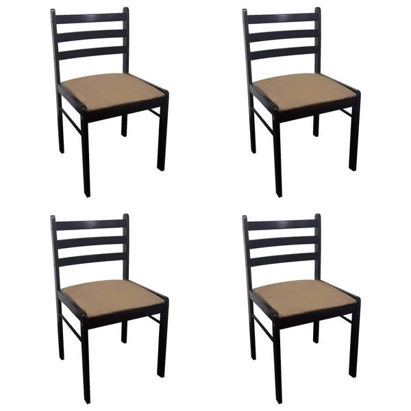 2/4/6 pcs Wooden Dining Chairs Square 2 Colours Selectable - 17.3