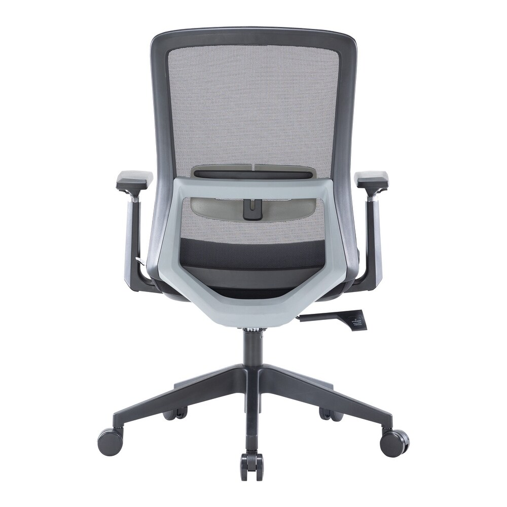 LeisureMod Ingram Modern Office Task Chair with Adjustable Armrests