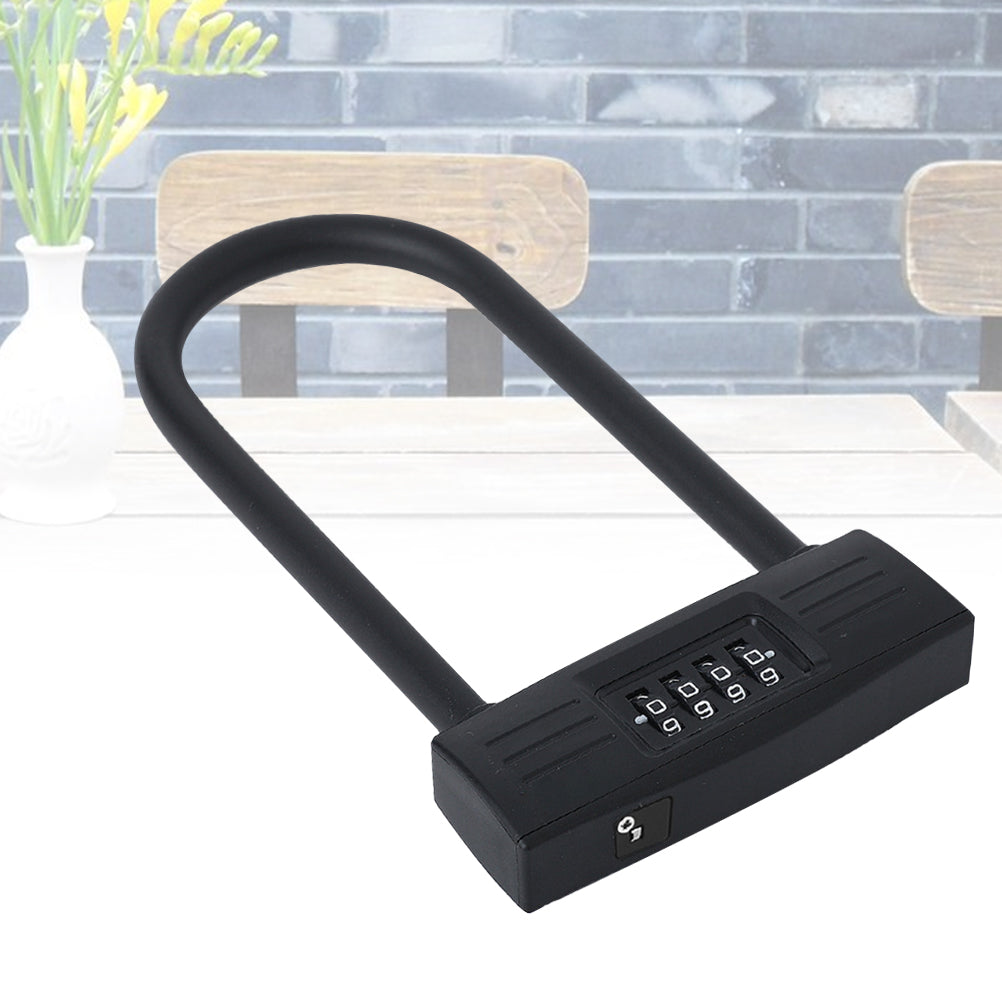 Lock for Bike Motorcycle Lock Scooter Cycling Security U Lock Bike Lock Password Anti Thief(Black)