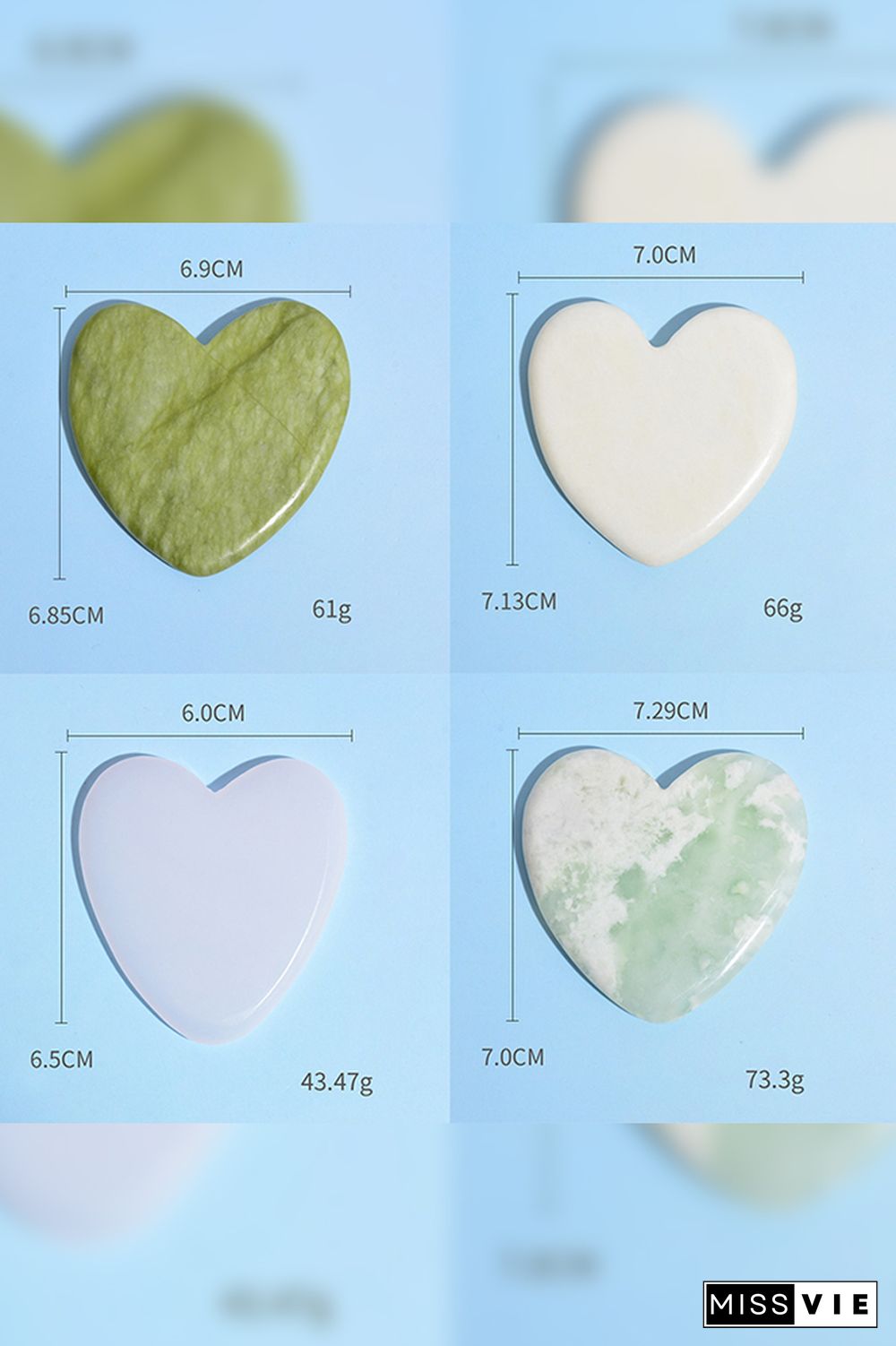 Heart-shaped Gua Sha Massage Tool Scrapping Plate MOQ 5pcs