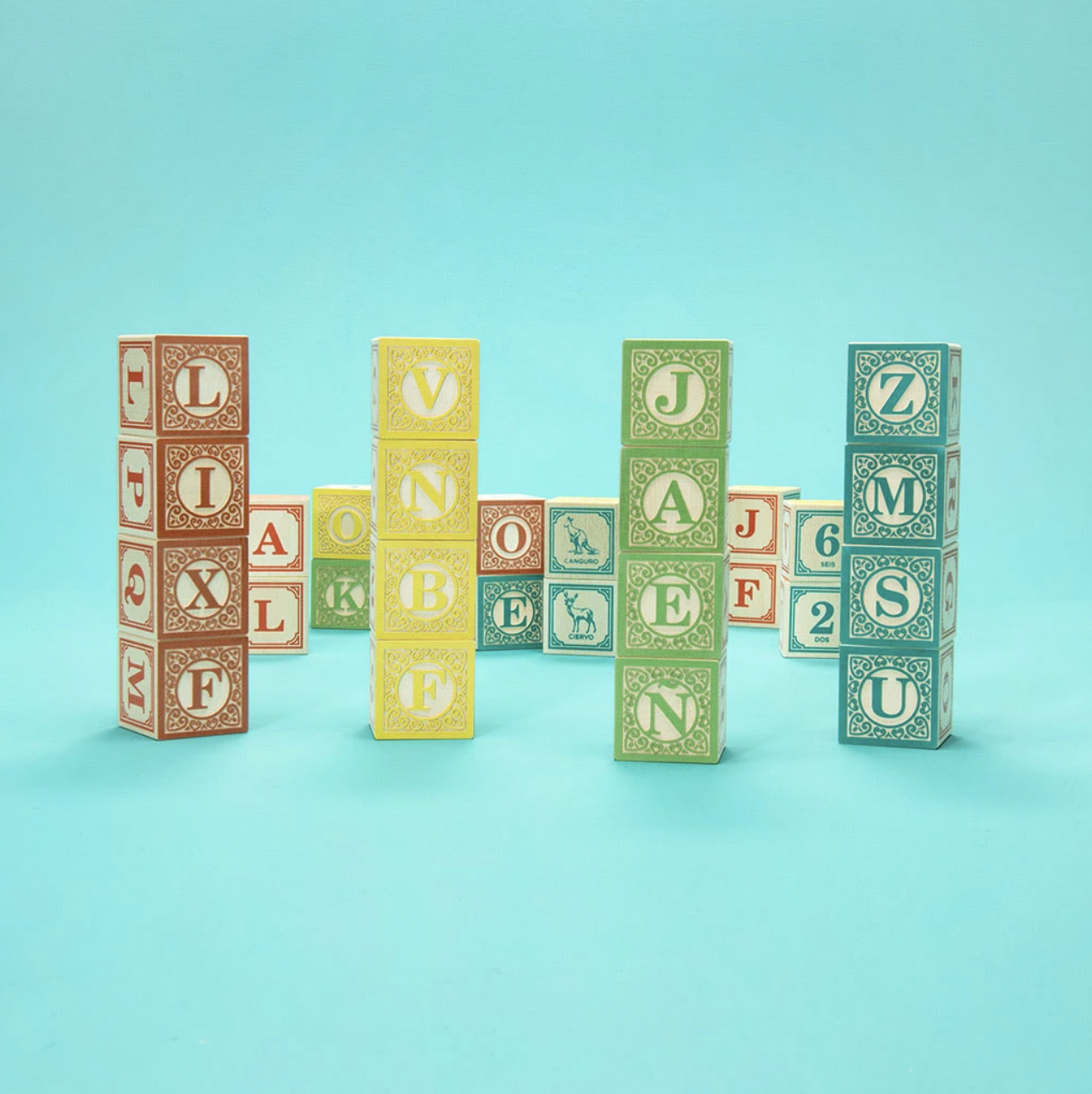 Spanish Wooden ABC Blocks by Uncle Goose