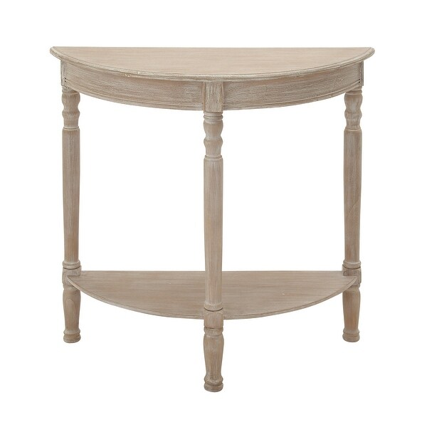 Light Brown Pine Traditional Console Table 32 x 32 x 12 - 32 x 12 x 32