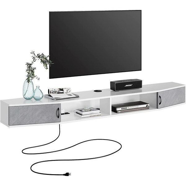 Fitueyes 70'' Floating TV Stand Wall Mounted TV Shelf Media Console