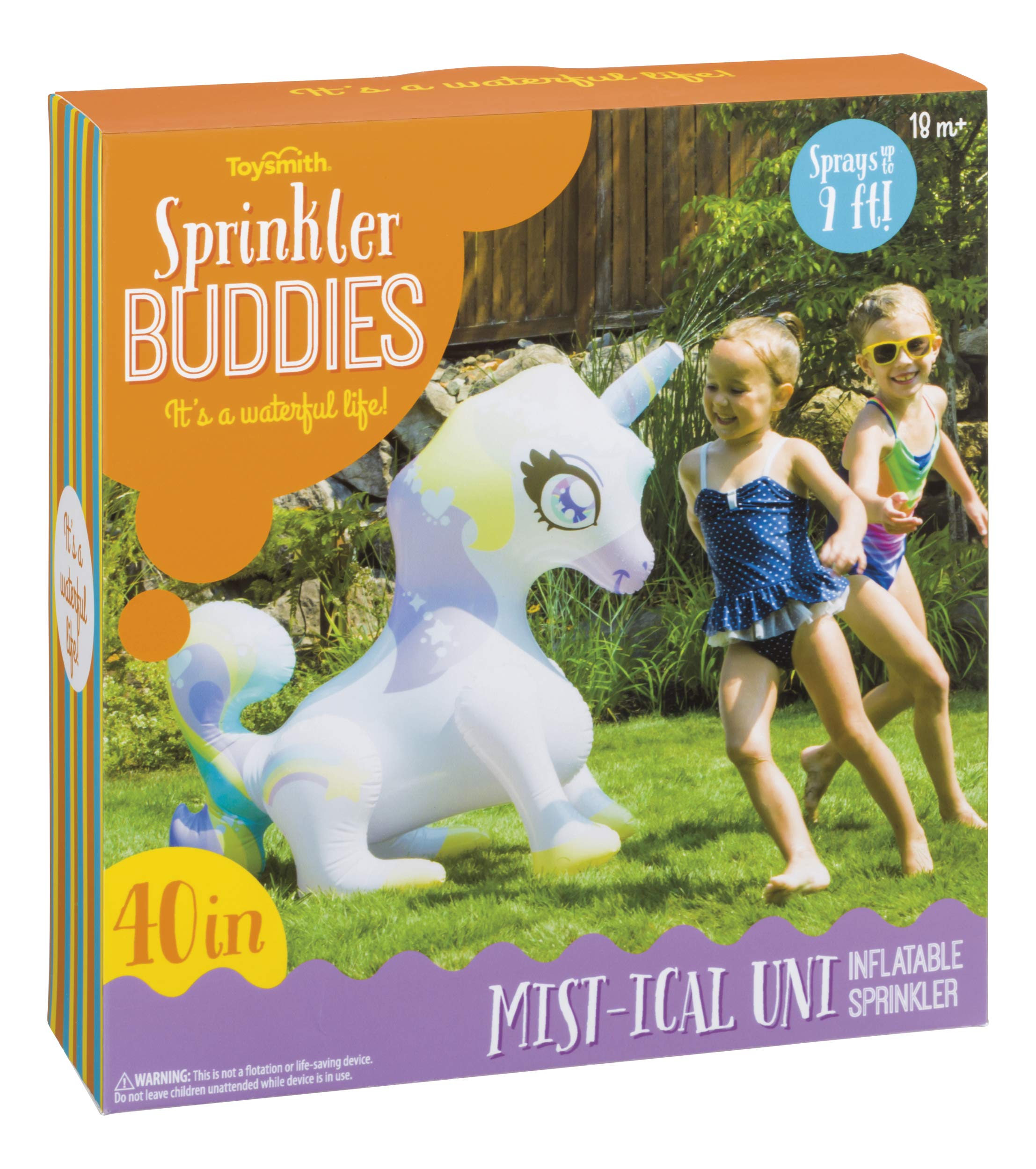 Toysmith Sprinkler Buddies Mist-Ical Unicorn Inflatable Outdoor Sprinkler