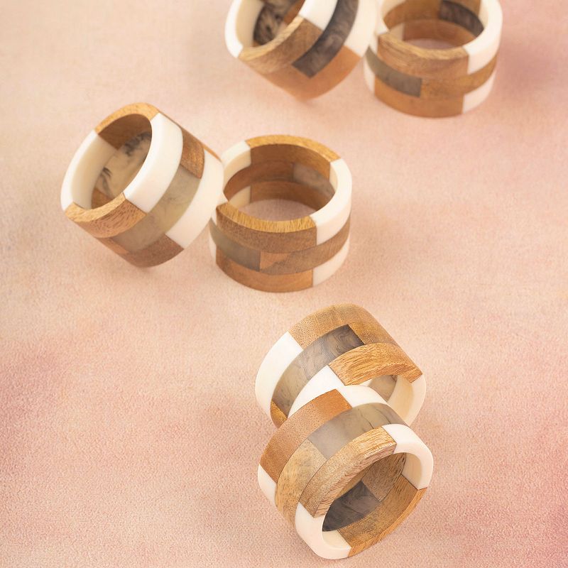 Travis Napkin Rings， Set of 6