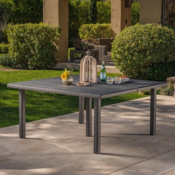 Outdoor Wicker Dining Table Durable Construction