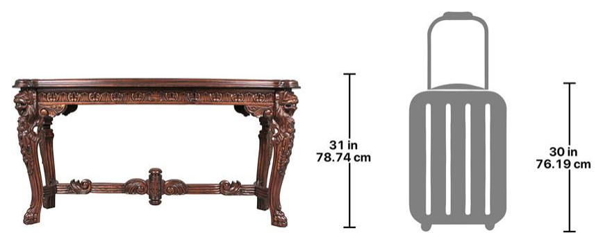 Design Toscano Lord Raffles Lion Leg Console Table   Victorian   Console Tables   by PARMA HOME  Houzz