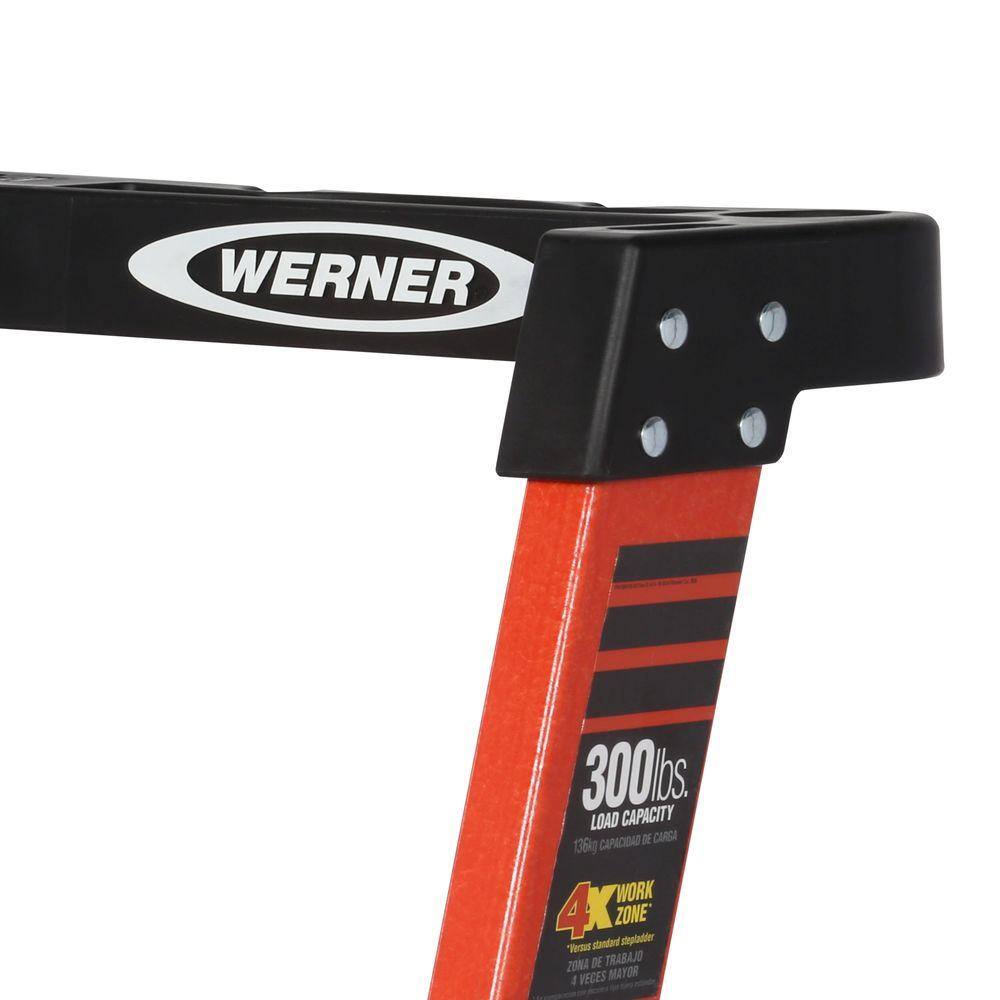 Werner 3 ft. Fiberglass Podium Step Ladder ( 9 ft. Reach Height) with 300 lbs. Load Capacity Type IA Duty Rating PDIA03