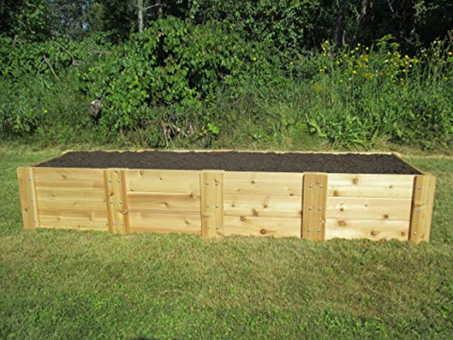 Infinite Cedar RB2x8x16.5 Deep Root Cedar Raised Garden Bed&#44; 2 ft. x 8 ft. x 16.5 in.