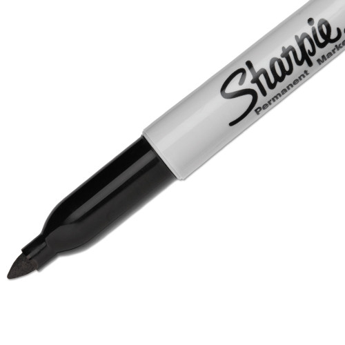 Sharpie Fine Tip Permanent Marker， Black， Dozen (30001)