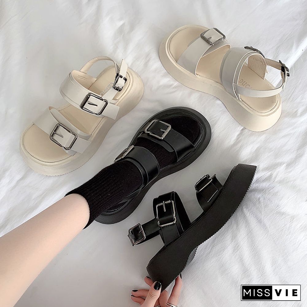 Fashion Platform Sandals Women Summer Shoes Buckle Slides Casual Sandals Women's Sports Shoes Summer Sandalia Mujer