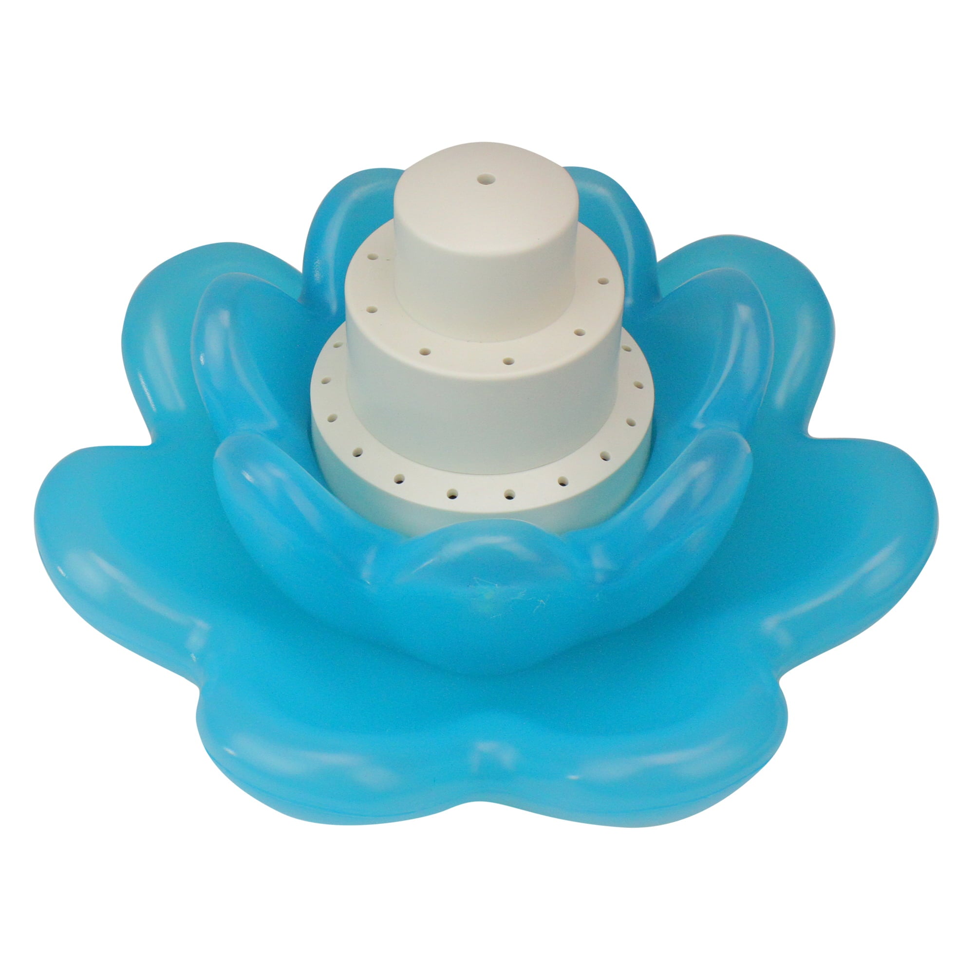 Swimline Floating Blue Blossom Flower Triple Tier Water Fountain for Swimming Pools 11