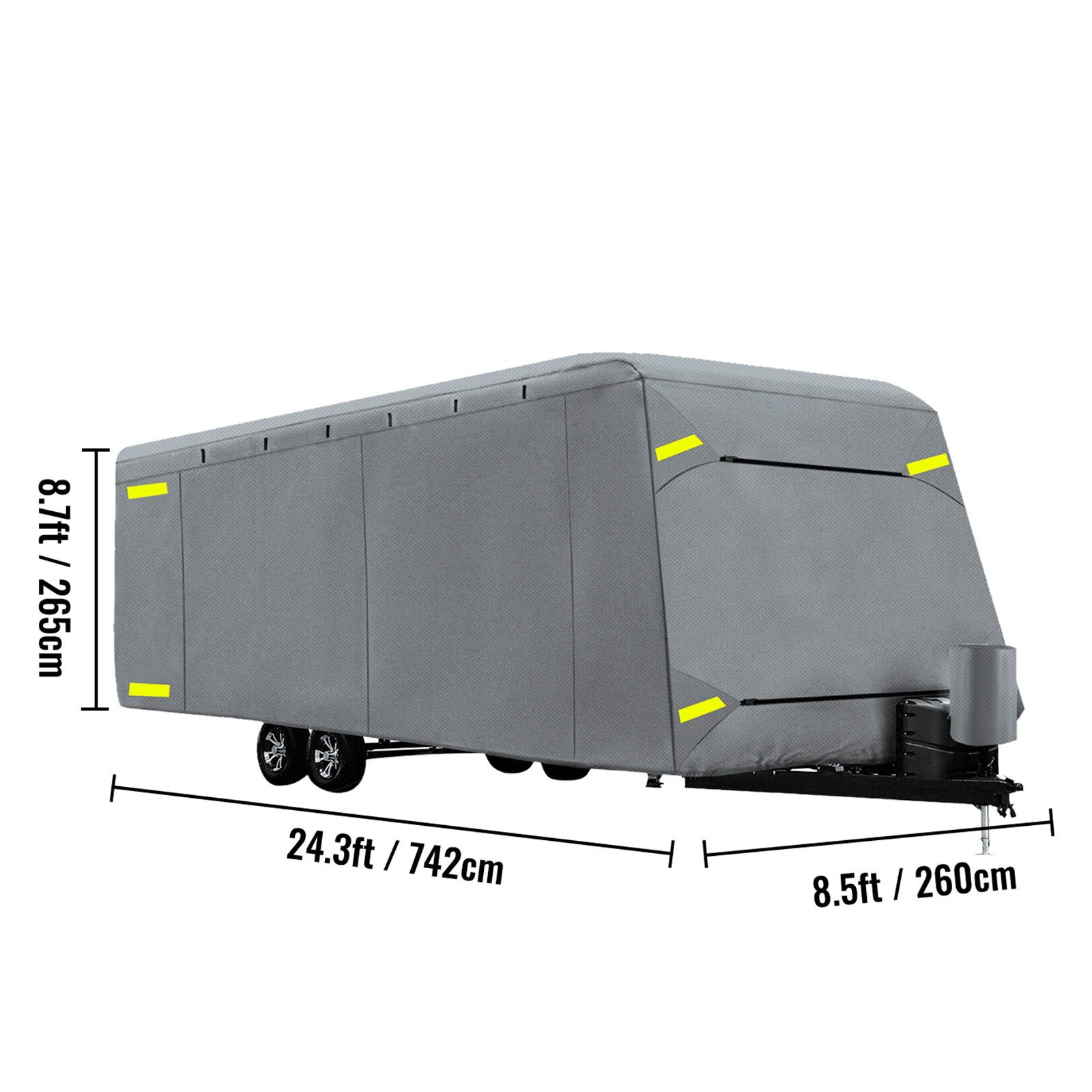 BENTISM RV Cover Trailer Cover 22' - 24' Waterproof Camper Travel Trailer Cover