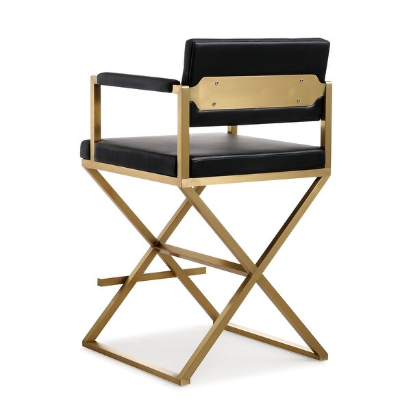 Director Black Gold Steel Counter Stool